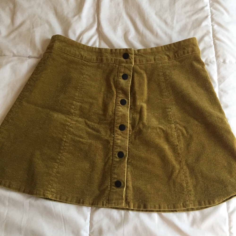 Corduroy mini skirt